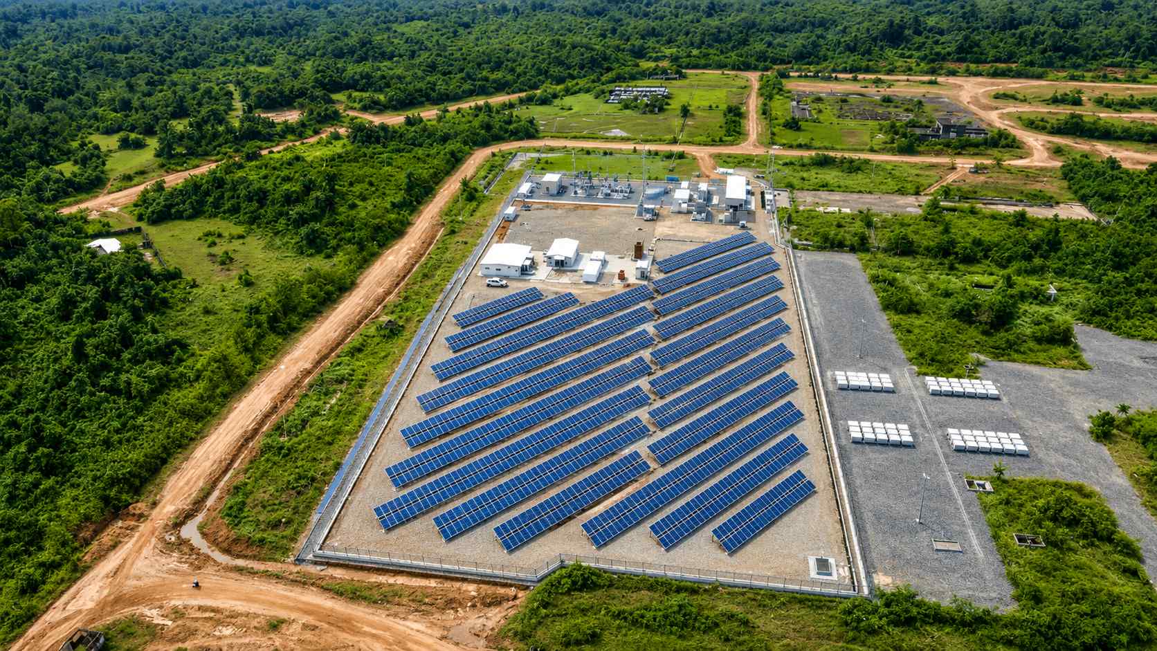 Greenville Solar Power Plant installation in Sinoe County Liberia with 1500 solar panels completed