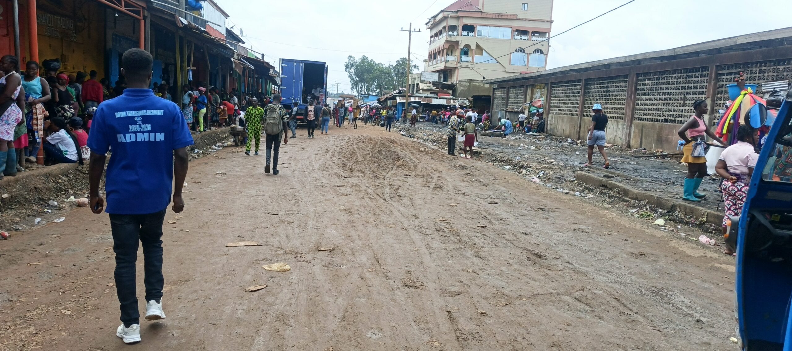 Vehicles travel on the reopened Red Light Pipeline Road.