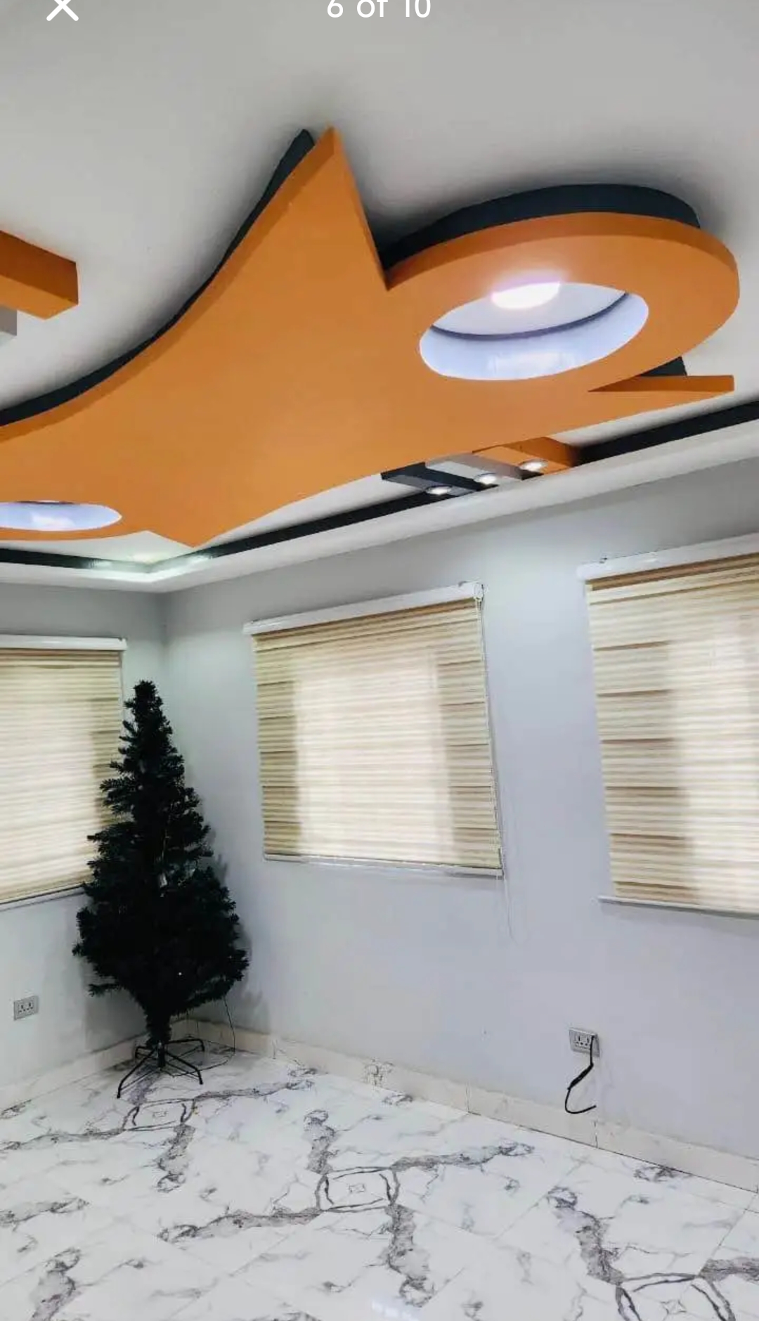 Modern fitted kitchen inside duplex house for sale