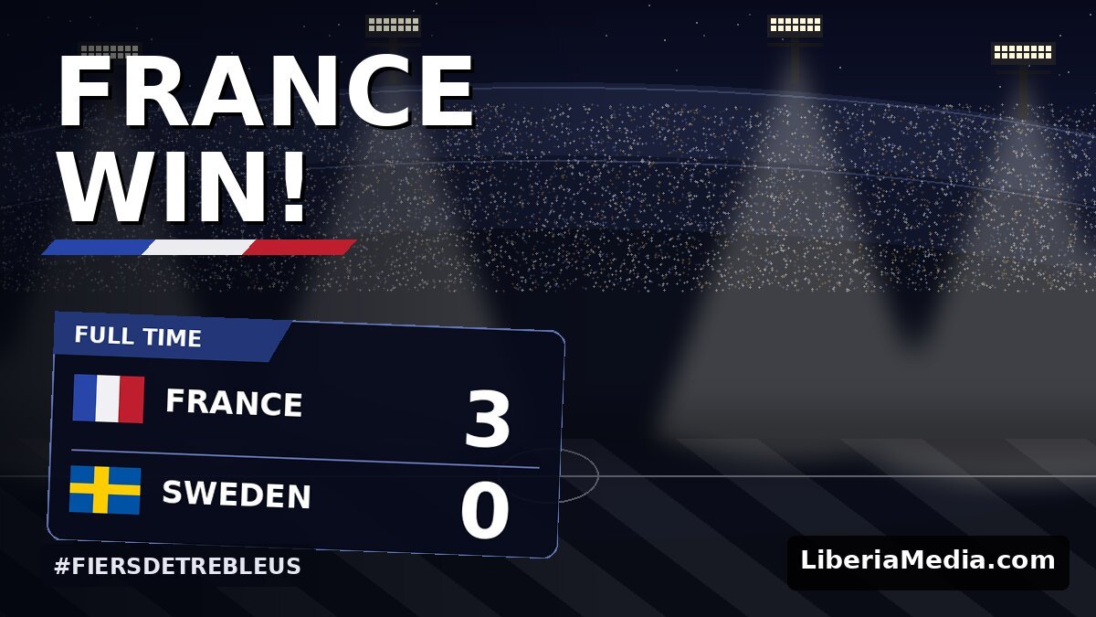 France beat Sweden 3-0 - Full Time Stadium Graphic
